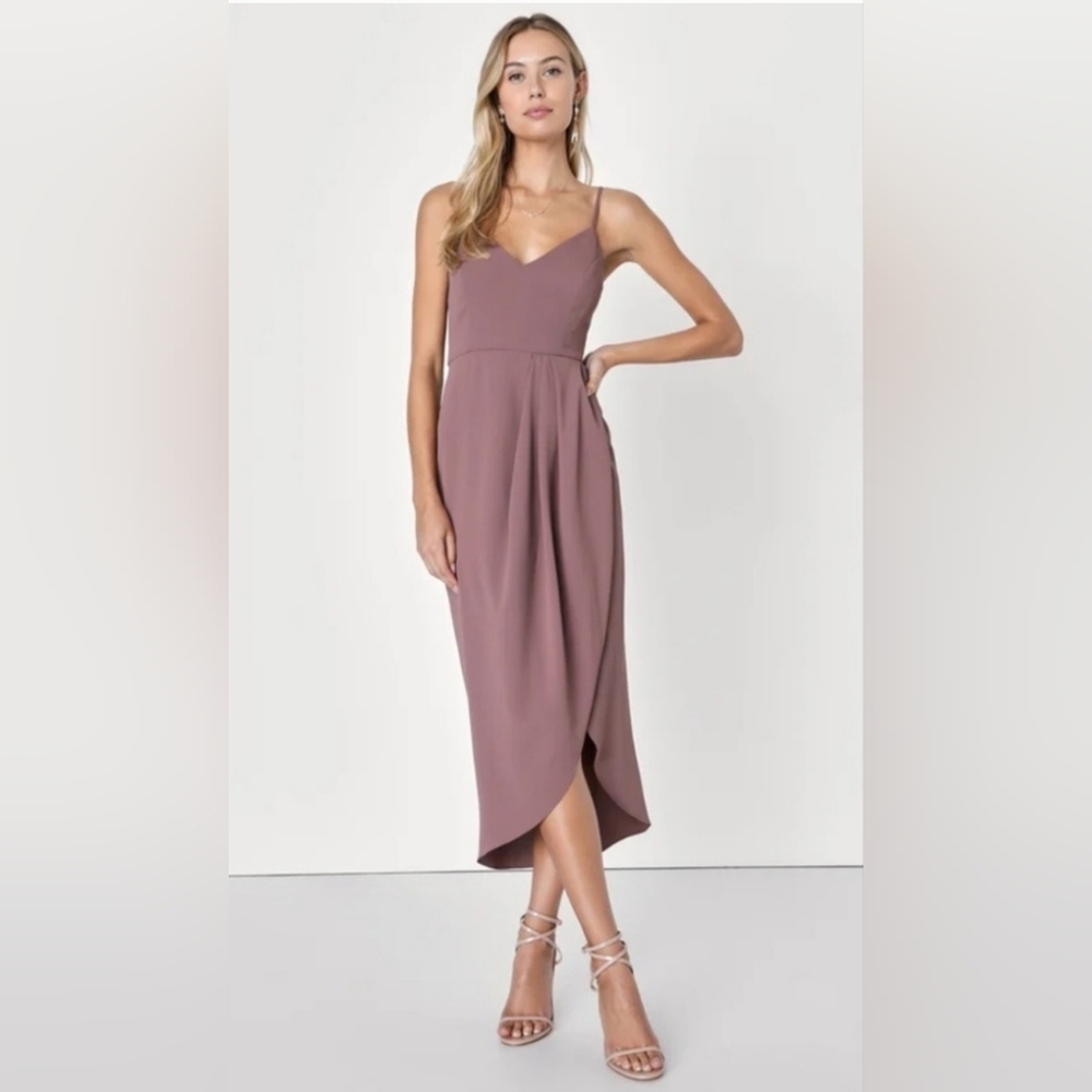 Lulus Reinette mauve dress, S